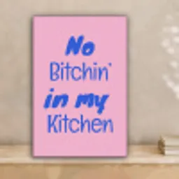 Quote - Blauw - Lettertype - Keuken canvas 2cm klein -sfeer1