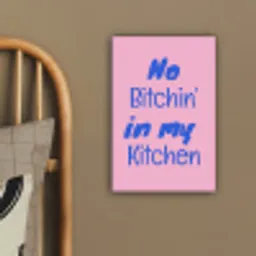 Quote - Blauw - Lettertype - Keuken canvas 2cm klein -sfeer3