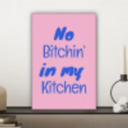 Quote - Blauw - Lettertype - Keuken canvas 2cm klein -sfeer6