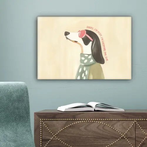 Quote - Hond - Zonnebril canvas 2cm klein -sfeer4