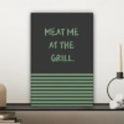Quote - Groen - Grill - Zomer canvas 2cm klein -sfeer6