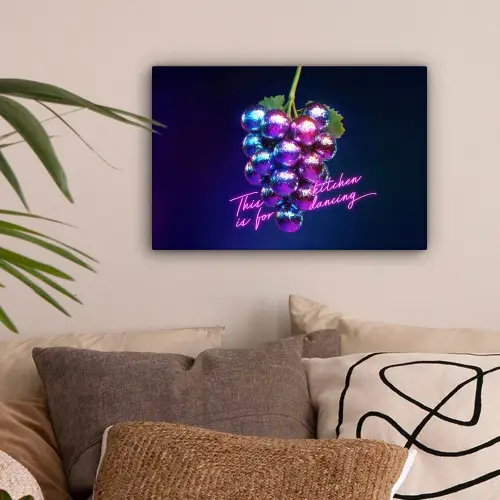 Quote - Neon - Disco - Druiven canvas 2cm klein -sfeer1