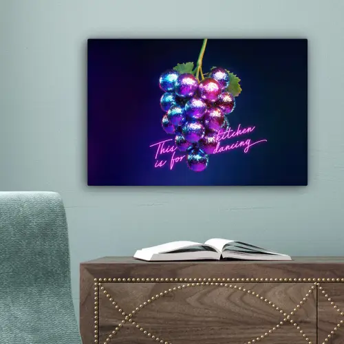 Quote - Neon - Disco - Druiven canvas 2cm klein -sfeer4