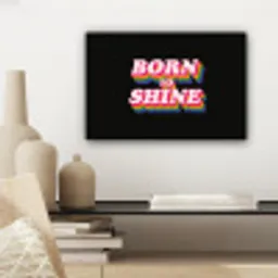 Quote - Regenboog - Roze - Zwart canvas 2cm klein -sfeer6