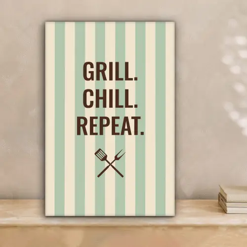 Quote - Strepen - Grill canvas 2cm klein -sfeer1