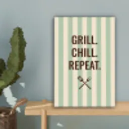 Quote - Strepen - Grill canvas 2cm klein -sfeer4