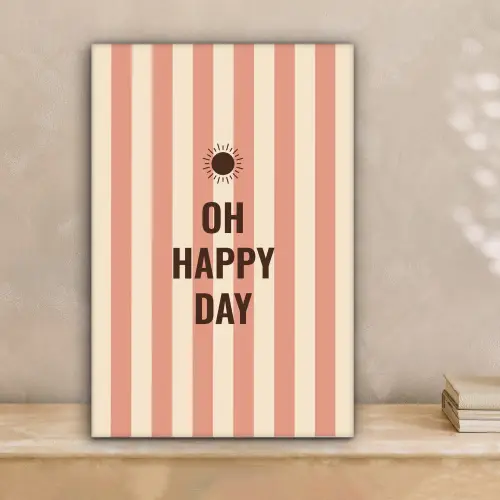 Quote - Zomer - Strepen canvas 2cm klein -sfeer1