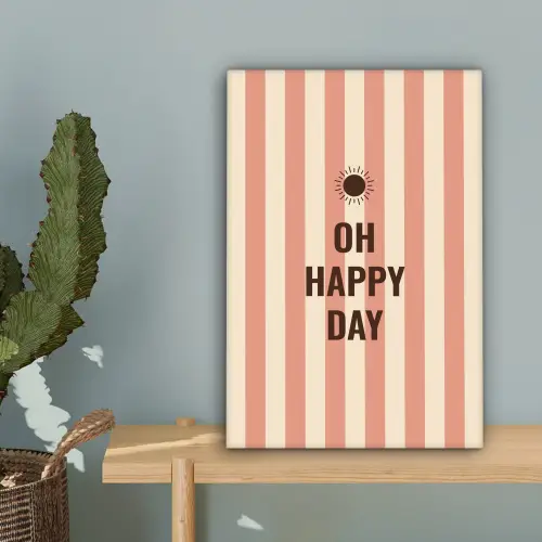 Quote - Zomer - Strepen canvas 2cm klein -sfeer4