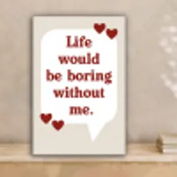 Quote - Tekstballon - Hartjes canvas 2cm klein -sfeer1