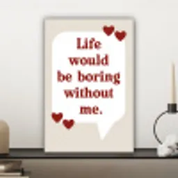 Quote - Tekstballon - Hartjes canvas 2cm klein -sfeer6