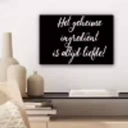 Quotes - Koken - Het geheime ingrediënt is altijd liefde! - Spreuken - Liefde canvas 2cm klein -sfeer6