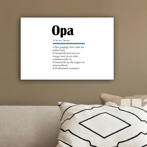 Quotes - Opa betekenis - Spreuken - Woordenboek canvas 2cm klein -sfeer3
