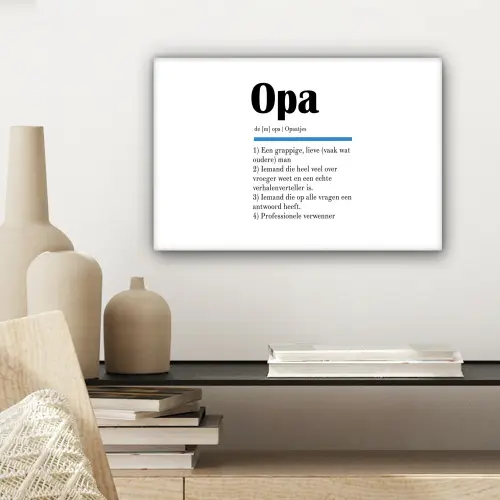 Quotes - Opa betekenis - Spreuken - Woordenboek canvas 2cm klein -sfeer6