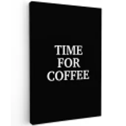 Quotes - Letters - Koffie - Zwart canvas 2cm klein -z3d