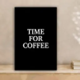 Quotes - Letters - Koffie - Zwart canvas 2cm klein -sfeer1