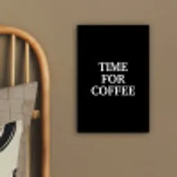 Quotes - Letters - Koffie - Zwart canvas 2cm klein -sfeer3