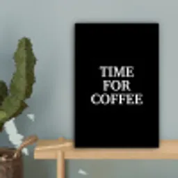 Quotes - Letters - Koffie - Zwart canvas 2cm klein -sfeer4