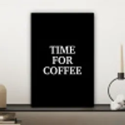 Quotes - Letters - Koffie - Zwart canvas 2cm klein -sfeer6