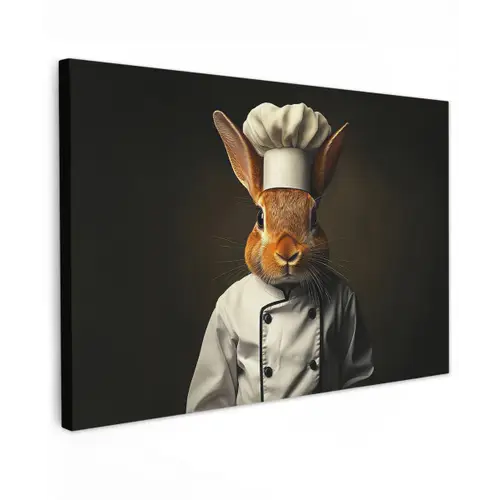 Konijn - Kok - Dier canvas 2cm klein -z3d