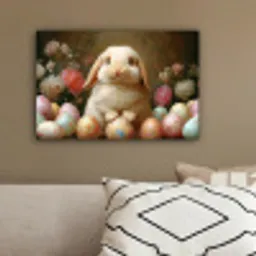 Konijn - Paaseieren - Stilleven canvas 2cm klein -sfeer3