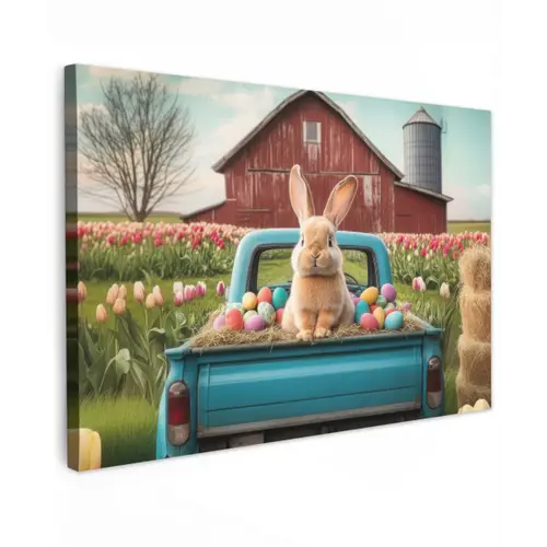 Konijn - Boerderij - Eieren canvas 2cm klein -z3d