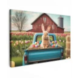 Konijn - Boerderij - Eieren canvas 2cm klein -z3d