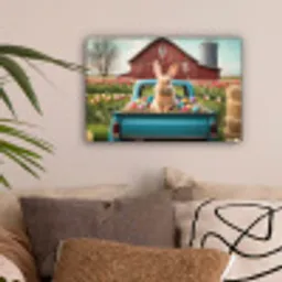 Konijn - Boerderij - Eieren canvas 2cm klein -sfeer1