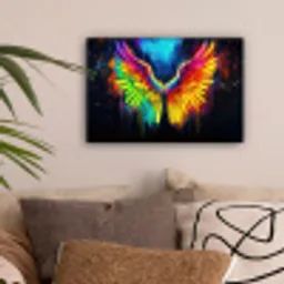 Regenboogkleuren - Vleugels - Magisch canvas 2cm klein -sfeer1