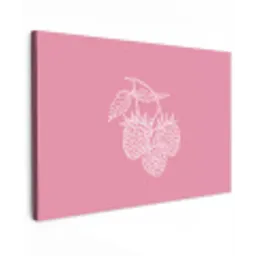 Frambozen - Steel - Getekend - Roze canvas 2cm klein -z3d