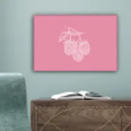 Frambozen - Steel - Getekend - Roze canvas 2cm klein -sfeer4