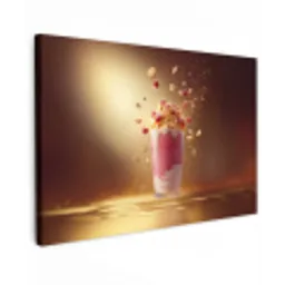 Framboos - Smoothie - Drinken - Roze canvas 2cm klein -z3d