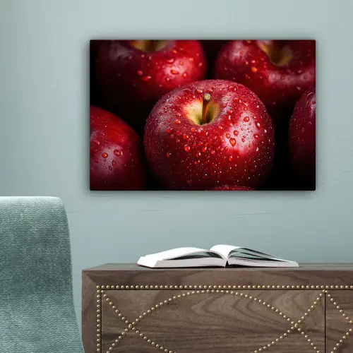 Rood - Appels - Fruit canvas 2cm klein -sfeer4