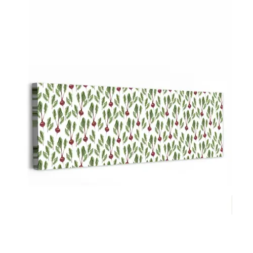 Rood - Bieten - Blad - Patroon canvas 2cm klein 828 -z3d