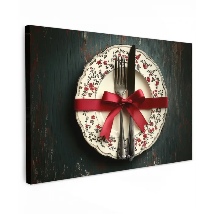 Rood - Strik - Bestek canvas 2cm klein -z3d
