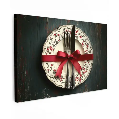 Rood - Strik - Bestek canvas 2cm klein -z3d