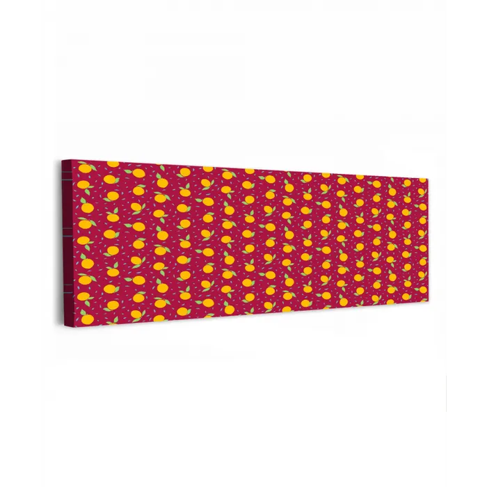 Rood - Donker - Patroon - Sinaasappels canvas 2cm klein 828 -z3d