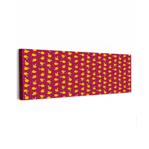 Rood - Donker - Patroon - Sinaasappels canvas 2cm klein 828 -z3d