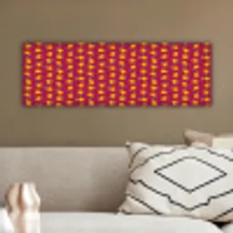 Rood - Donker - Patroon - Sinaasappels canvas 2cm klein 828 -sfeer3