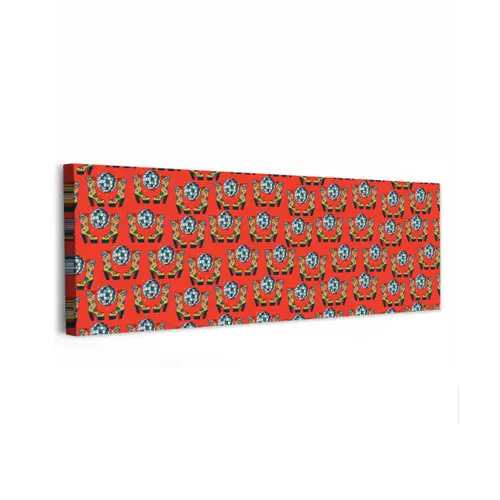 Rood - Disco - Patroon canvas 2cm klein 828 -z3d