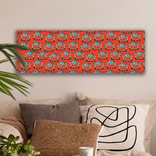 Rood - Disco - Patroon canvas 2cm klein 828 -sfeer1
