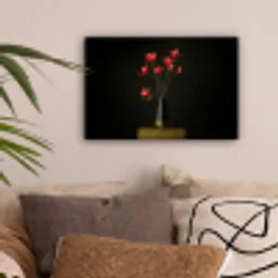 Rode - Bloemen - Vaas canvas 2cm klein -sfeer1