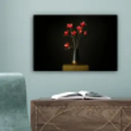 Rode - Bloemen - Vaas canvas 2cm klein -sfeer4