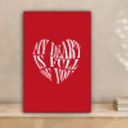 Rood - Hart- Tekst - Valentijn canvas 2cm klein -sfeer1