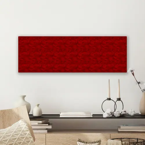 Rood - Patroon - Bloemen canvas 2cm klein 828 -sfeer6