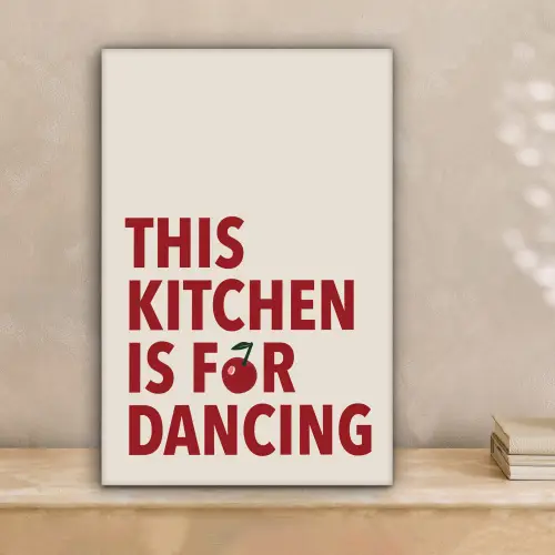 Rood - Quote - Kersen canvas 2cm klein -sfeer1