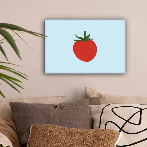 Rood - Tomaat - Groente canvas 2cm klein -sfeer1