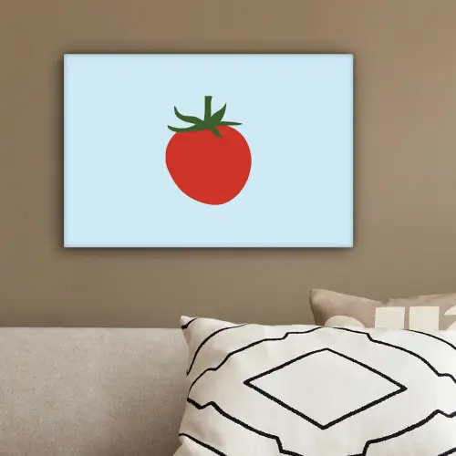 Rood - Tomaat - Groente canvas 2cm klein -sfeer3