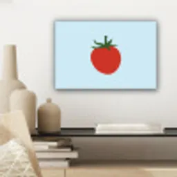 Rood - Tomaat - Groente canvas 2cm klein -sfeer6