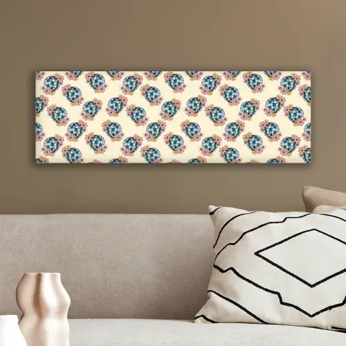 Retro - Disco - Bloemen - Discobal canvas 2cm klein 828 -sfeer3