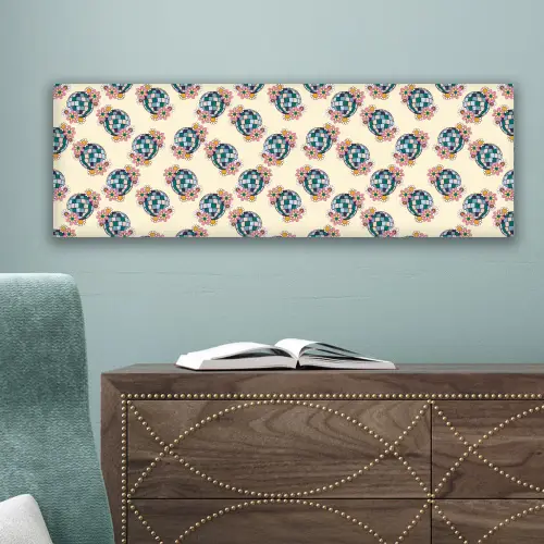 Retro - Disco - Bloemen - Discobal canvas 2cm klein 828 -sfeer4